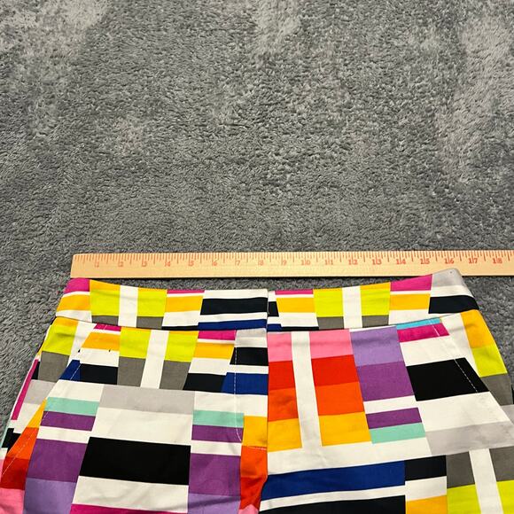 TRINA TURK Corbin Shorts Womens 6 Geometric Geo Colorful Pink Black - Picture 6 of 7